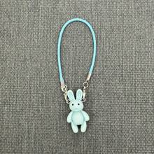 2pcs Labo Cloth Shoulder Bag With Miniature Rabbit Doll House, Micro Rabbit Figurine, Dollhouse Decor Accessories, Miniature Model, Suitable As Easter Small Gifts