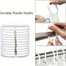 [1 件防水浴帘] 1 件雪花和蝴蝶浴帘 - 厚实、防水 PEVA，配有不锈钢索环和附赠挂钩，易于清洁，适合所有季节家居浴室装饰秋季装饰浴室配件返校 - 白色 - 查看 12