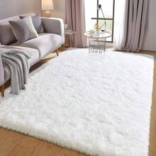 1pc Luxurious Plush Carpet Rug - Ultra-Soft, Non-Slip, Machine Washable Mat For Living Room, Bedroom, Hallway - Plush & Durable Home Decor, Perfect Christmas Gift, Bedroom Mat | Luxurious Area Mat | Nonslip Backing, Rugs For Living Room - White - View 10