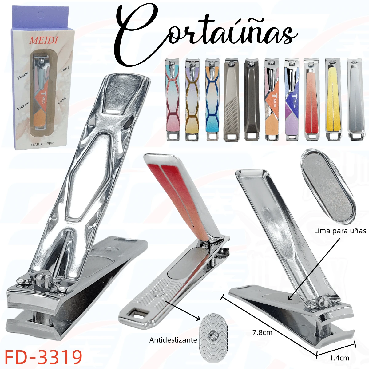 FD 4 Pieces Stainless Steel Nail Clippers In Assorted Color - Large Nail Clippers For Hands And Feet - Multicolor - View 1