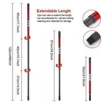 1pc High Quality Mop Handle Replacement - Easy To Assemble, Plastic/Metal, Compatible With O-Cedar Spin Mop And EasyWring 1-Tank/2-Tank Models