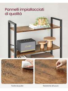 VASAGLE Utility Shelves - Marrón - Ver 5