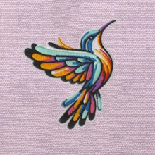 Hummingbird Animal Cute Punk Rock Cartoon Adventure Funny Cool Sew-On Patch Embroidered Applique DIY Clothing Accessory Decor Iron-On Mending Patch For Clothes, Pants, Shoes, Bags Summer, School - Multicolor - View 6