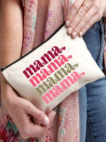 Mama Bag Makeup Bag Mother Gifts Mom To Be Gift, Pregnancy Announcement Gift, Baby Reveal Gift For Hospital, Shopping, Beach, Travel, Cosmetic Travel PouchThanksgiving And Christmas Gift