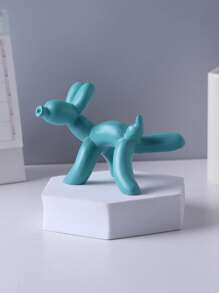 1pc Resin Balloon Dog Statue - Modern Nordic Style, Luxury Design, Suitable For Living Room, TV Cabinet And Coffee Table Decor, Blue, White, Pink, Orange Colors Available