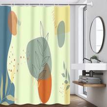 Juego de 1/4 cortinas de baño impermeables con estampado bohemio, que incluye alfombrilla y tapa de váter a juego. Diseño abstracto medieval con elementos geométricos, hojas y plantas de colores. Ganchos incluidos. Material de poliéster lavable. Perfecto como regalo del Día de la Madre, regalo personalizado para mamá, regalo de última hora, ideas del Día de la Madre, regalos del Día de la Madre Domingo, tarjetas hechas a mano para mamá, mejores regalos del Día de la Madre por menos de $50