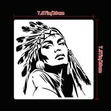 6 件套模板，可重复使用模板，适用于木制标牌、家具、帆布、塑料、DIY 手工工具（用于艺术品和缝纫用品）