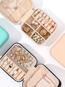 1pc Phụ kiện gấp gọn di động, Hoa tai và túi xách, 1pc Hộp đựng đồ trang sức đơn giản bằng PU, Có thể đựng đồ trang sức và những thứ khác, Thuận tiện để cất giữ và mang theo những vật dụng thiết yếu khi đi du lịch Những vật dụng thiết yếu cho kỳ nghỉ - Nhiều màu - Xem 9