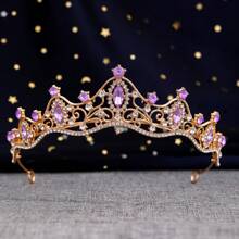 Bride Crown Stylish All-Match Rhinestone Crown, Minimalist High-End Dress Accessory, Photoshoot/Wedding Gown Hair Decor