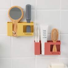 塑料壁挂收纳架，电视空调遥控器收纳盒，免钻孔无痕壁挂盒，手机充电壁挂盒，壁挂式搁板-适用于家庭和办公室的多用途遥控器支架，以及适用于房间，厨房和浴室配件的精美壁挂支架