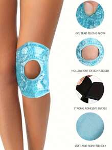 1pc Soft Gel Knee Ice Pack, Ice Pack Knee Sleeve, Gel Ice Bag Wrap, Ankle Sports Ice Pack, Hot And Cold Large Ice Pack, Adjustable, Reusable Knee Pad, Soft & Cool Leg Sleeve, Suitable For Head, Shoulder, Leg, Knee Sports Injuries, Summer Cooling Ice Pack, Home Outdoor - Multicolor - View 6