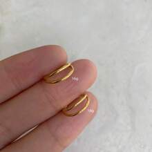 DAILI 1 pieza Aro de cartílago doble Anillo de nariz Anillo de septum de acero inoxidable Joyería de perforación Anillos de clicker de septum Arete de cartílago Helix Rook Trago Oro Plata 18G 16G 8mm 10mm - Pendientes de cartílago doble - Ver 5