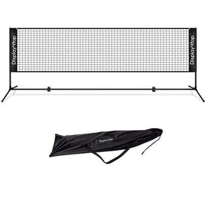 DISPLAY4TOP Badminton Net 3M/4M/5M, Tennis Net With Height Adjustable Stand And Carry Bag, Easy To Assemble Nets For Family Tennis, Pickleball, Badminton Or Volleyball