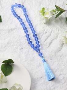 Tasbin 1pc 33pcs 12mm Glass Beaded Bracelet, Handmade Fashionable Minimalist Prayer Beads (Multiple Colors)