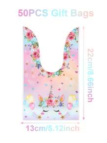 50pcs Unicorn Theme Rabbit Ears Gift Bags, Gift Wrapping Bags, Unicorn Decoration, Unicorn Theme Birthday Party Decorations, Wild One Decor, Gift Wrapping Supplies, Babe Shower Decor Wedding Decor Gender Reveal Decor, Birthday Gifts Party Favors, Home Decor, Room Decorations, Table Decor, Birthday Decor