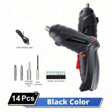 3.6V Electric Screwdriver For Home Maintenance And Repair 1800mAh Lithium Battery Mini Home Drill Cordless Screwdriver Tools - Black - View 9