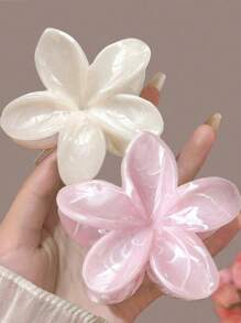 3/2/1pc Large Acrylic Ombre Flower Hair Claw Clips, Simple & Elegant Design, Suitable For Updo, Casual Or Travel Wear,Flower Claw
