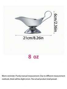 1 件不锈钢牛排酱汁船、铁板烧酱汁杯、黑胡椒和番茄酱容器、学校用品 - 彩色 - 查看 6