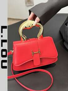 Bolso pequeño cuadrado de moda, bolso de mujer con asa de acrílico metálico, bolso de hombro/cruzado 8 en 1, bolso casual de exterior, bolso versátil para el uso diario