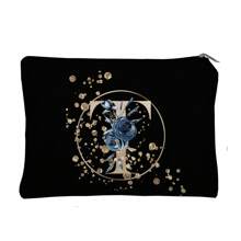 1 Pc Cosmetic Bag Makeup Bags Wallet Name Initials A-Z Letter Pattern Toiletry Organizer Pouch Wash Bag Zipper Phone Purse Pencil Pouch Clutch Bag Teacher Gifts Travel Essentials For Women Girl Gift For For Makeup Tools Makeup Brushes Storage Makeup Organizer Make Up Organizer Makeup Storage Makeup Pouch Make Up Pouch