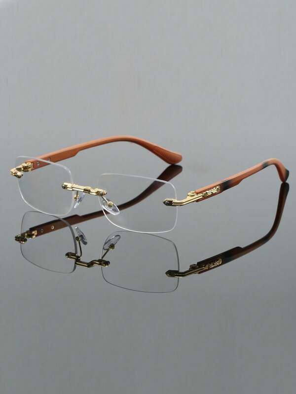 1 Pair Unisex Frameless Transparent Glasses