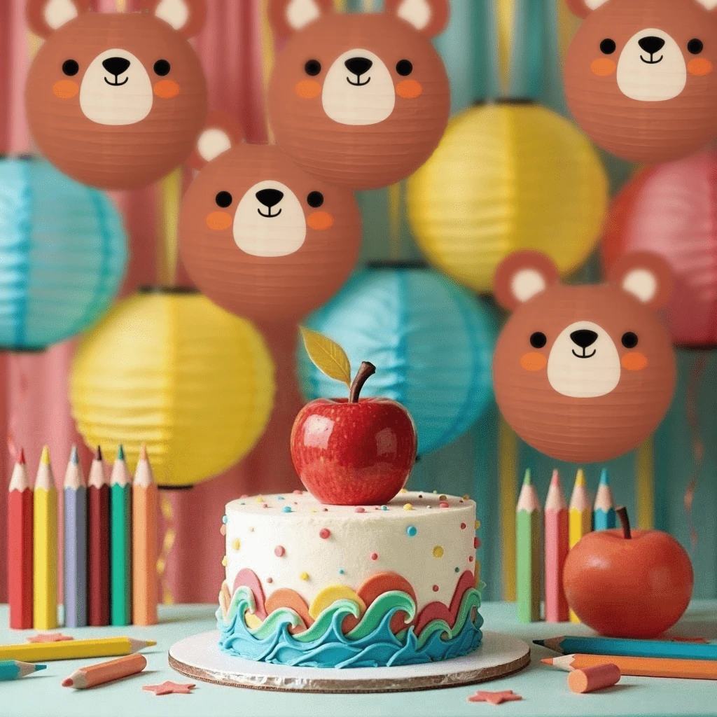 1pc Paper Art Bear Lantern For Party, Birthday, DIY Decor - Japanese Style Paper Lantern, Suitable For Church Sermons, Spring Picnics, Party, Church, Home Garden Decoration