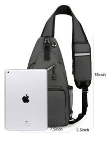 حقيبة كروس كبيرة بحزام 5 جيوب على الزيبر، للرياضة والعطلات والتمرين والسفر والاستخدام اليومي "هدية"، محفظة بدون يدين تناسب جميع الهواتف - متعدد الألوان - مشاهدة 3