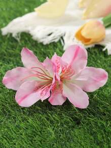 1 件仿杜鹃花发夹，适合度假、旅行、海滩、拍照、服装爪夹发夹发夹 - 彩色 - 查看 8