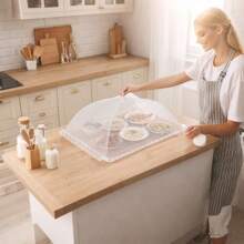 1 pièce Tente de couverture d'aliments à ouverture rapide - Réutilisable, écran parapluie pliable pour barbecues, pique-niques et fêtes en plein air - Garde les mouches et les moustiques à distance - Design transparent avec des bords élastiques pour une utilisation en cuisine et à table