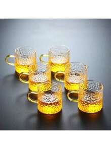 12/6/4/2 件套加厚耐热宝石玻璃杯带手柄，适用于餐厅、办公室、礼品 - 無色 - 查看 4