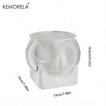 KEMORELA 1pc Round High-Transparency Shatterproof Pet Fish Tank, Scratch-Resistant Desktop Hydroponic Goldfish Aquarium, No Electricity Needed, PP Material, Ideal For Home Decor & Small Hydroponics