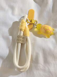 1pc Sea Turtle Pendant Phone Lanyard - Handmade Wrist Strap, Fits Phones, Cameras, Keys - Cute Sea Turtle Charm Keychain Accessory - Multi-Color Packaged With Clip To Prevent Loss Gifts For Mother, Family, Friends, Birthday, Holiday Phone Charm, Phone Chain
