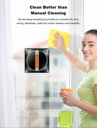 Liectroux YW910 Fensterputzroboter, Doppelter Wasserspray, 3000Pa Vakuumsaugung, Lasersensor, Steuerung per App und Fernbedienung, Memory-Funktion.