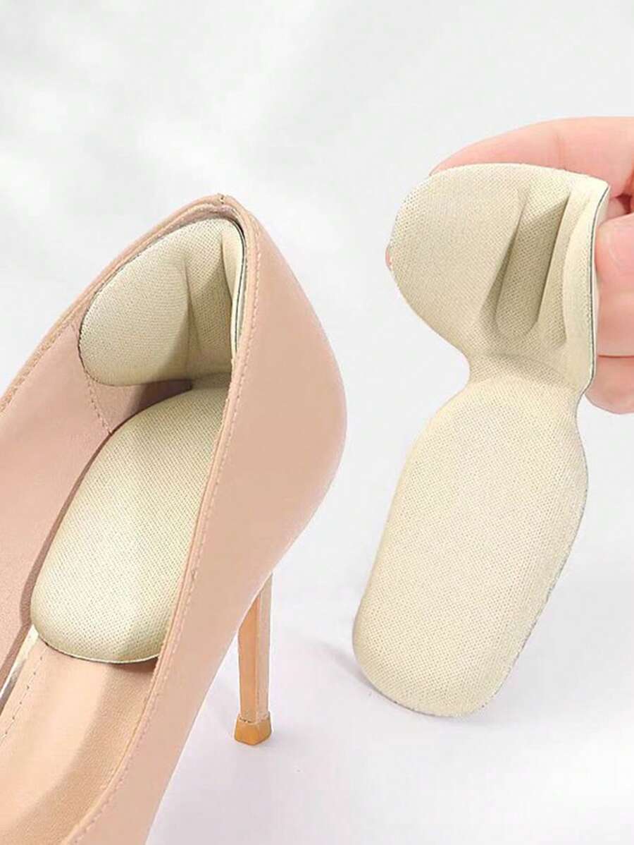 1/2/3/4 Pairs T-Shaped Two-In-One Heel Cushions, High Heel Sponge Half-Size Insoles, Thick Anti-Slip Anti-Chafe Heel Pads, Fall