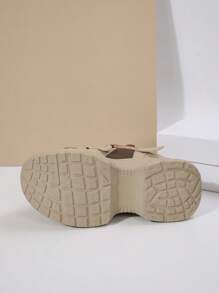 White Hidden Wedge Sneakers For Women, Versatile Casual Platform Shoes - Brown - View 8