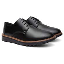 Kit Masculino 02 Pares De Sapato Social Derby Amarração Solado Tratorado Acompanha Palmilha Brinde Numeração Especial 37 Ao 46 Cor Café Preto
