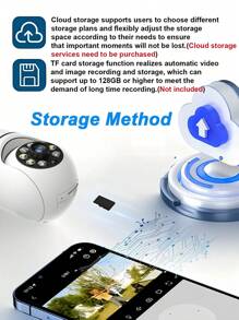 Light Bulb Surveillance Camera Wireless Outdoor Indoor 2.4G&5G WiFi Surveillance Cameras For 360° Panoramic Camera Motion Detection And Alarm Two-Way Audio Based E27 Light Bulb Socket - 彩色 - 查看 2