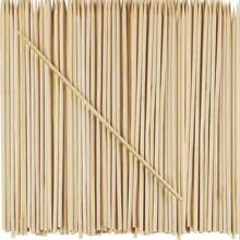 100/200/400 piezas de Palillos de bambú naturales, aptos para barbacoa, a la parrilla, frutas, inmersión en crema, manualidades, aperitivos, salchichas, cócteles, pinchos, fuentes de chocolate, cocina, hogar, fiestas