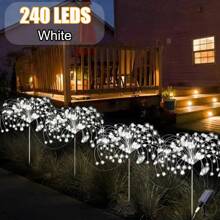 Waterproof Solar Garden Lights Solar Lights 60/150/240/320/360 LED Outdoor Garden Light Solar Powered For Outside - Flicker 8 Light Modes Sparkler Fireworks Sticks Yard Patio Path Decor- LED Starburst Twinkle Lighting For House Lawn Courtyard Pathway Tree Flowerbed Camping Wedding Party Decoration