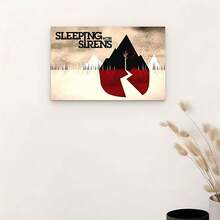 Impresión artística en lienzo enmarcada de la banda de pop punk Sleeping With Sirens - Diseño vibrante de la portada del álbum, decoración de pared para dormitorio, sala de estar y sala de juegos, póster de alta definición para la estética del hogar - Enmarcado - Ver 2