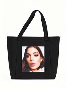 Bolso de yoga personalizable para mujer con capacidad grande para transportar colchoneta de yoga, bolso de lona portátil con asa de hombro, adecuado para pilates, viajes, oficina, ejercicio en la playa y puede usarse como bolso de playa/compras