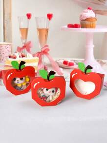 10pcs/5pcs/1pc Super Cute & Adorable Fruit Shaped Gift Boxes With Transparent Window, Creative Pineapple, Apple, Carrot Design High Quality Paper Boxes, Great For Party Gifts, Small Items Storage, Desk Decor, Room Decor, Fun Little Box, Ideal Surprise Gift, Thoughtful Choice For Stylish Parents To Spread Love & Joy, Perfect Party Decoration