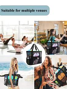 Bolsa de natação à prova de areia e água, grande, adequada para família dobrável, bolsa de natação leve para barco