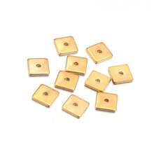 10pcs/50pcs/Pack Stainless Steel Square Beads, Fashion Jewelry Chain Link Spacer Beads For DIY Necklaces And Bracelets