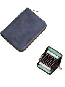 9 个卡槽男/女紧凑型信用卡夹，多卡容量超薄一体式卡包，适合青少年、休闲户外、运动、旅行、毕业、生日配件 - 彩色 - 查看 14