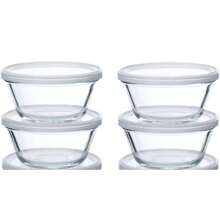 8-Piece 6oz Custard Cup Set With Lids, (2) 4 Packs