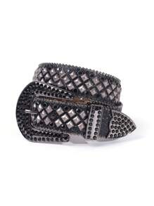 Riem met strass steentjes, western cowboy punk stijl, geschikt voor tieners, casual outdoor sport of vakantie, reizen, afstudeercadeaus, verjaardagskleding accessoires, dagelijkse kleding