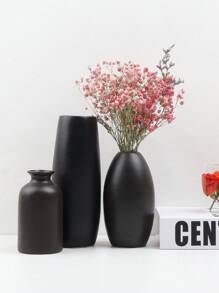 1 件黑色/白色陶瓷花瓶-花瓶干花花瓶适用于现代家居装饰，适合门厅客厅壁炉卧室厨房，可作为精美礼物 - 彩色 - 查看 3