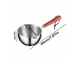 Hot Oil Pouring Oil Special Small Pot Stainless Steel Oil Pot Mini Household Stir-Fry Oil Multi-Function Burning Oil Pouring Hot Oil Pot