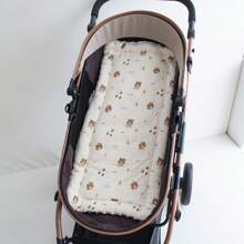 1pc Soft & Comfortable Boucle Stroller Blanket, Thickened Non-Slip Stroller Pad, Suitable For Crib & Bassinet, Reversible